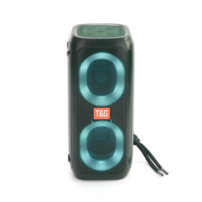 Tg-333 telefon standlı çift speakerli 30w 1500mah rgb led ışıklı fm radyo sd kart usb aux destekli taşınabilir bluetooth hoperlör - H1M