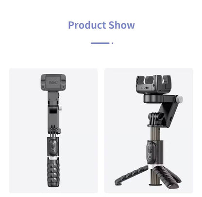 Q18 akıllı 360° döner gimbal tripod | ışıklı, kumandalı, katlanabilir, elde taşınabilir telefon sabitleyici stand