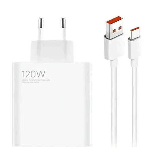 Xaomi 120w saniyeli turbo destekli usb çıkışlı başlık ve usb typec kablo şarj seti - S3D