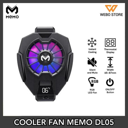 Memo dl05 radyatör fanlı rgbli göstergeli telefon soğutucu