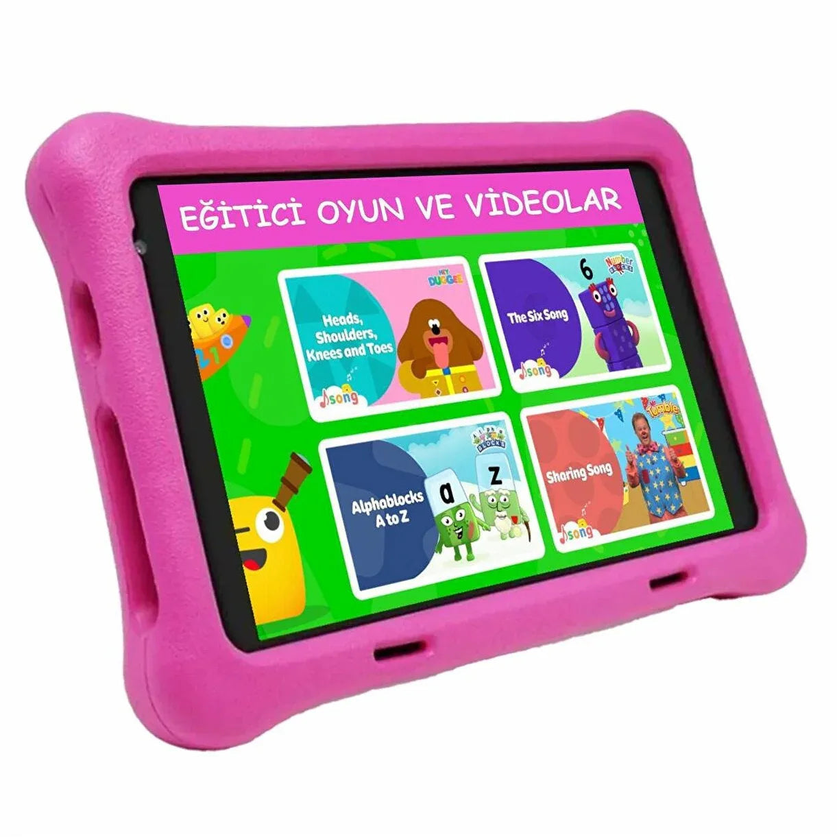Ccıt 7" kids tablet & kulaklık seti - 4gb ram, 128gb hafıza, android 10, zoom destekli, çocuklara özel eğitim tableti - G3Y