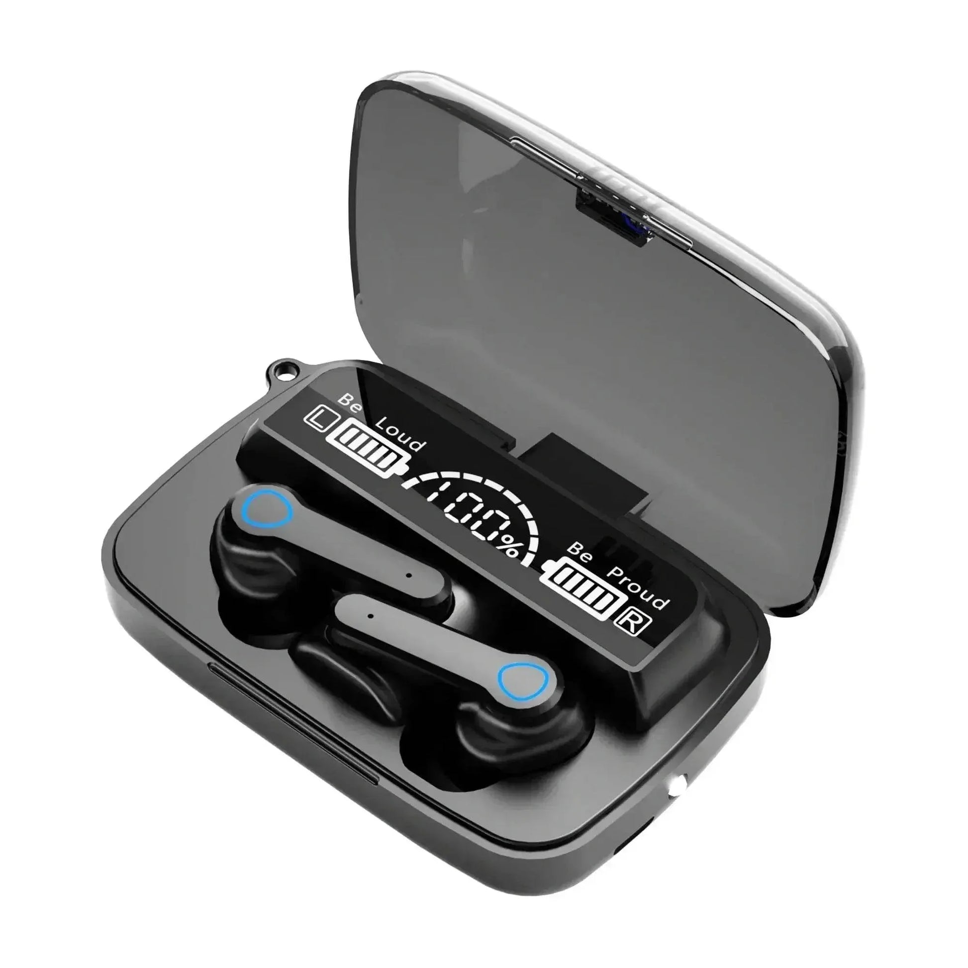 M19 mikrofonlu led göstergeli dokunmatik fenerli kulak içi powerbank özellikli bluetooth kulaklık - B1O