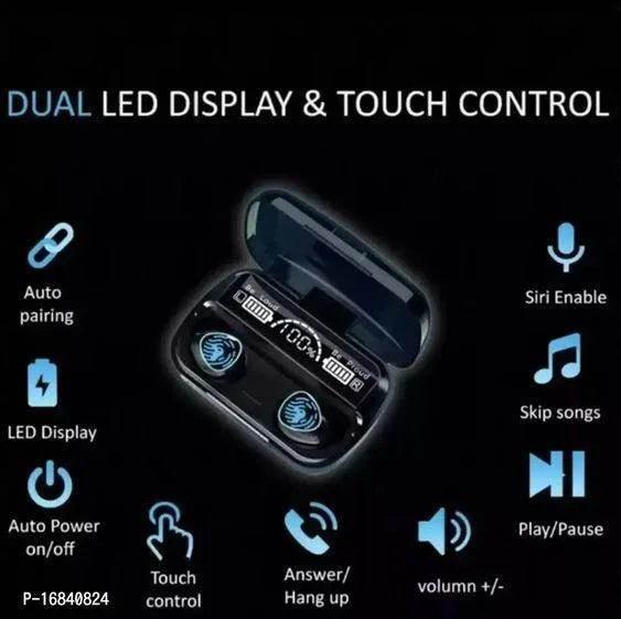 M10 led göstergeli su geçirmez kulak içi dokunmatik bluetooth kulaklık
