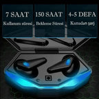 K55 kulak içi oyuncu led ışıklı mikrofonlu dokunmatik 5,0v gecikmesiz bluetooth kulaklık