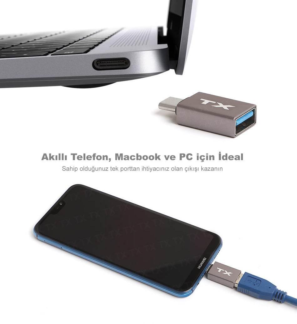 Typec to usb mini otg dönüştürücü