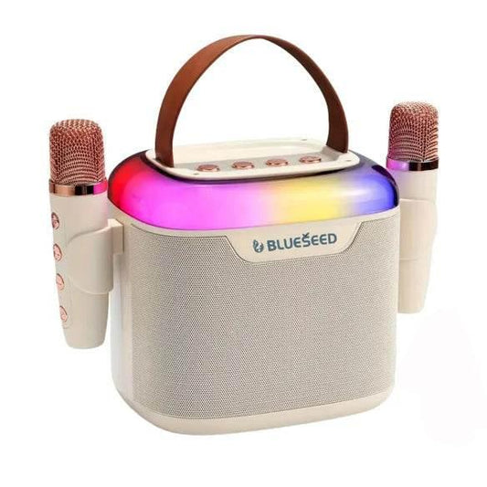 Blueseed bs-601 karaoke bluetooth hoparlör | çift mikrofonlu, yüksek ses ve renkli led ışıklı - H2M