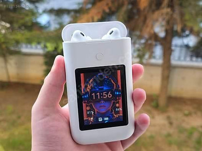 BUKU Carrying Treasure A98 - 3'ü 1 Arada Powerbank (8000mAh), TWS Bluetooth Kulaklık, AMOLED Dokunmatik Ekranlı Akıllı Cihaz - ANC Gürültü Engelleme, Telefon Şarj, Müzik ve Çağrı Kontrol