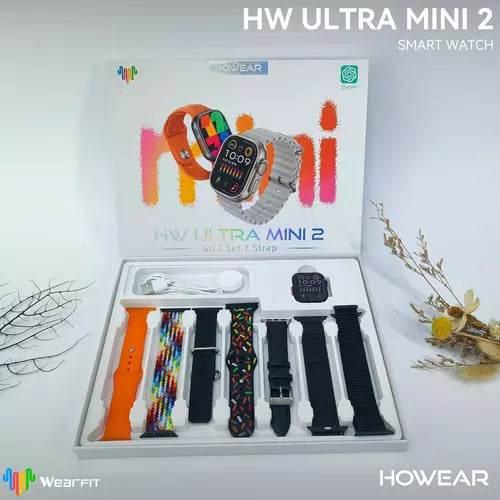 Hw ultra mini 2 41mm 1,75inç ekranlı 7 kordonlu ios android uyumlu akıllı saat