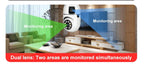 Wifi panorama Çift camera mikrofonlu 360 derece döner led ışıklı gece görüşlü full hd ampul kamera