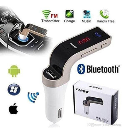 G7 araç çakmaklık bluetooth kiti fm transmitter usb çıkışlı