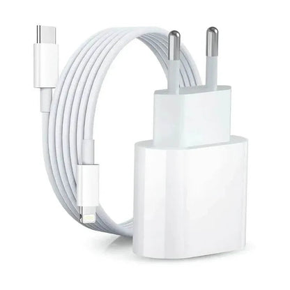 25w usbc adaptörü ve 1m usbc lightning pd kablo şarj seti