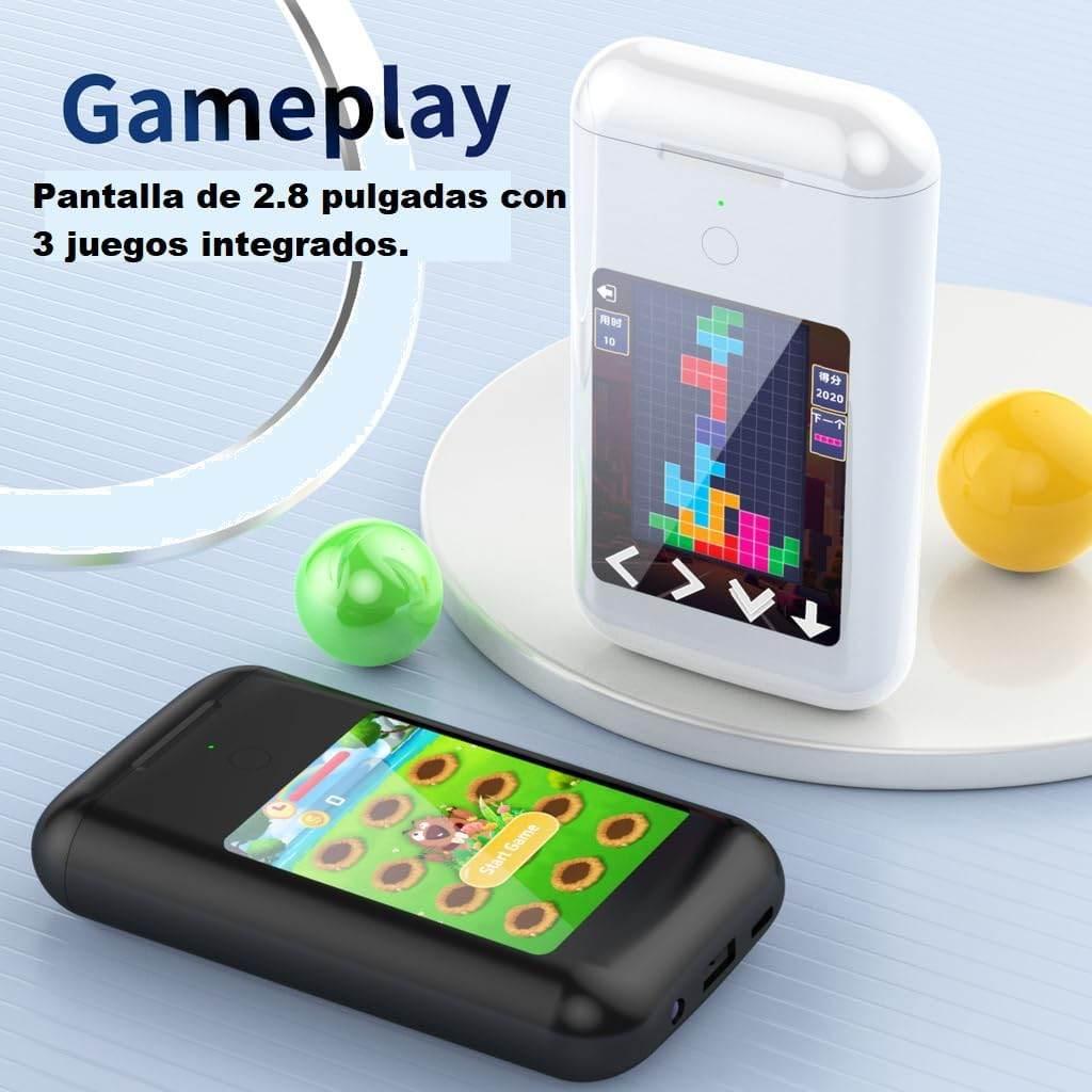 BUKU Carrying Treasure A98 - 3'ü 1 Arada Powerbank (8000mAh), TWS Bluetooth Kulaklık, AMOLED Dokunmatik Ekranlı Akıllı Cihaz - ANC Gürültü Engelleme, Telefon Şarj, Müzik ve Çağrı Kontrol