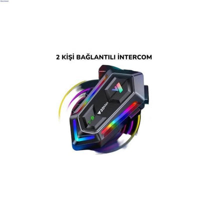 Y20 su geçirmez kask intercom 5,3v bluetoothlu stereo rgb ışıklı hd mikrofon ve müzik deneyimi