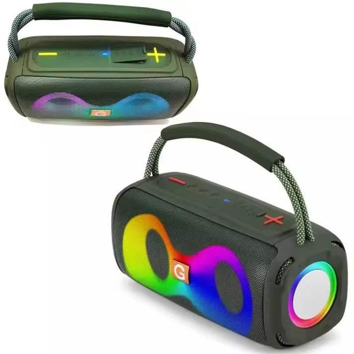 Taşınabilir rgb led ışıklı 12 saat çalışma süreli mikrofonlu basslı 5,3v bluetooth hoparlör - H3E