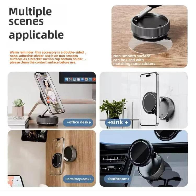 K10a vantuzlu emişli magnetik telefon tutucu ayarlanabilir yükseklikli araç içi torpidoya veya cama takılabilir