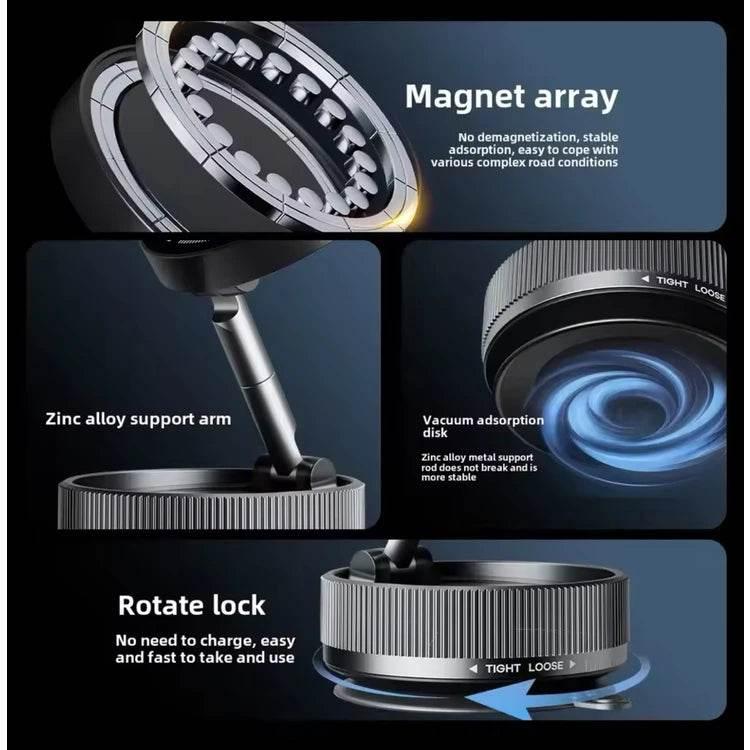 K10a vantuzlu emişli magnetik telefon tutucu ayarlanabilir yükseklikli araç içi torpidoya veya cama takılabilir