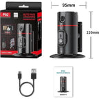 P02 360° akıllı gimbal sabitleyici | aı yüz takipli, kumandalı, kameralı, masaüstü tripod standlı, otomatik döner