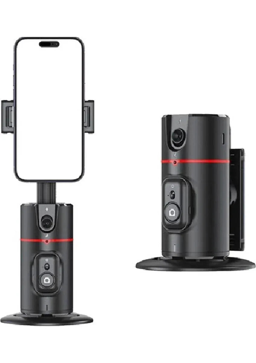 P02 360° akıllı gimbal sabitleyici | aı yüz takipli, kumandalı, kameralı, masaüstü tripod standlı, otomatik döner