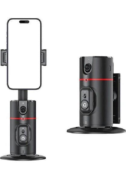 P02 360° akıllı gimbal sabitleyici | aı yüz takipli, kumandalı, kameralı, masaüstü tripod standlı, otomatik döner