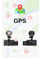 F6 4K 1080P Monitörlü Gece Görüşlü 3 Kanal WİFİ/GPS li döngü kayıtlı Araç Iç Dış Kamera - G6T