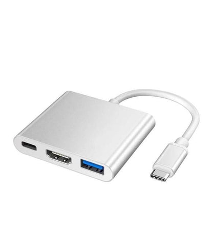 Type-c - hdmı üçü bir arada 4k adaptör kablosu – type-c'den hdmı ve usb'ye dönüştürücü - D1X