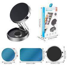 Mıknatıslı katlanabilir metal araç içi telefon tutucu | torpidoya monte edilebilir, ayarlanabilir açılı, tüm telefonlarla uyumlu h500