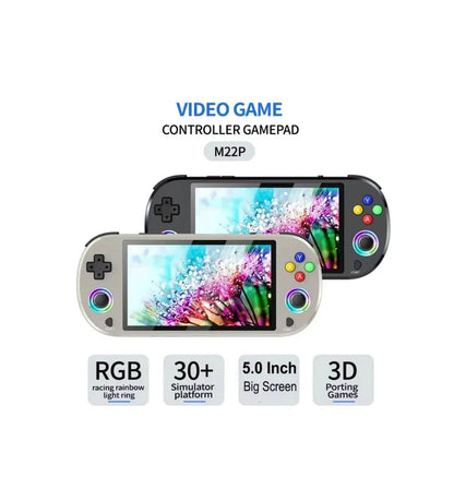 Sjgam M22 Pro Retro Oyun Konsolu 5,0 ''ıps Ekran Dahili 20000+ Oyun Emülatörleri Rgb LED Joystick