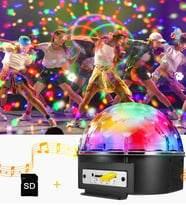 Disco topu kumandalı ışık (mp3 led magic ball) usb sd kart hafıza destekli bluetooth hoperlör