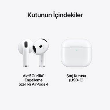 Airpods 4.nesil anc aktif gürültü engellemeli ios android uyumlu kulaki içi bluetooth kulaklık