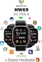 Hw69 ulta2 49mm 2,1 inç amoled ekranlı ios android uyumlu akıllı saat