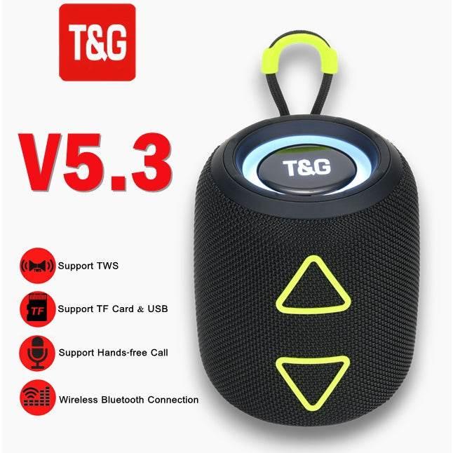 Tg-655 taşınabilir rgb led ışıklı sd kart usb hafıza aux destekli 5w 1200mah 5,3v fm radyolu bluetooth hoperlör