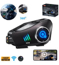 Q28 1080P kameralı Intercom +32GB SD Kartlı Bluetooth Motorsiklet Kask Kulaklığı İnterkom su geçirmez - G6O
