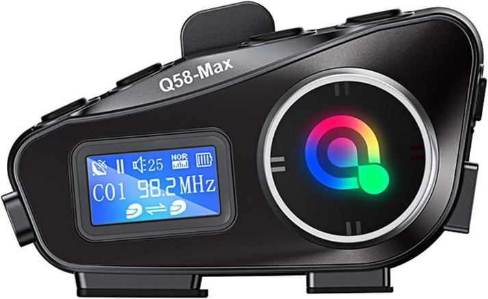 Q58 max fm radyo destekli suya dayanıklı gürültü azaltma özellikli intercom motorcu bluetooth kulaklık