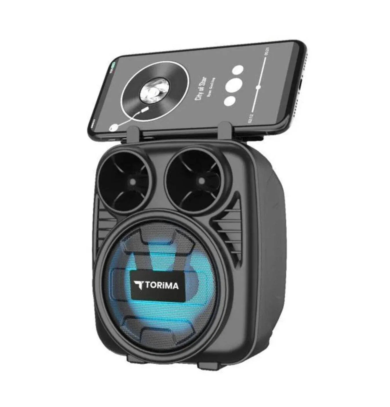 Subwoofer telefon standlı bluetooth hoparlör, led ışıklı, usb/tf kart destekli, mikrofon girişli d32 - H2Z