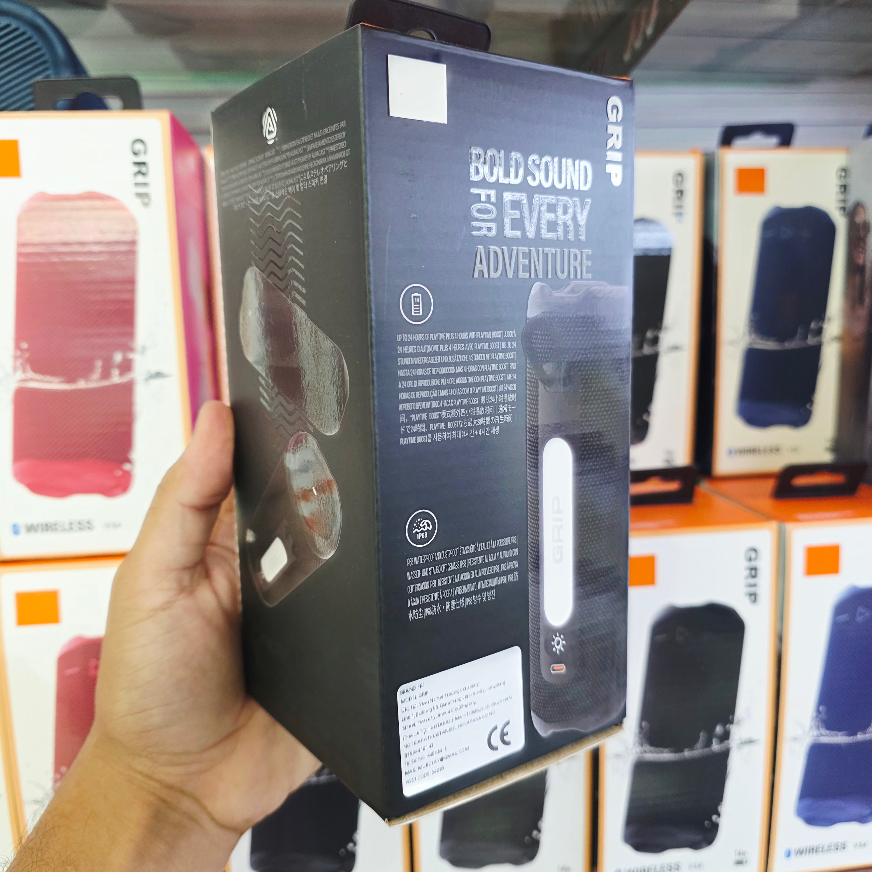 Grip taşınabilir hoparlör Usb ve Sd kart destekli Bluetooth ve radiolu TypeC şarjlı