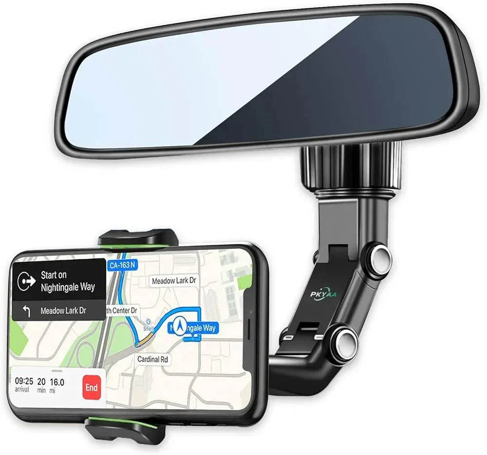 Dikiz aynaya takılan 360 derece ayarlanabilir vakumlu araç içi telefon tutucu re-03