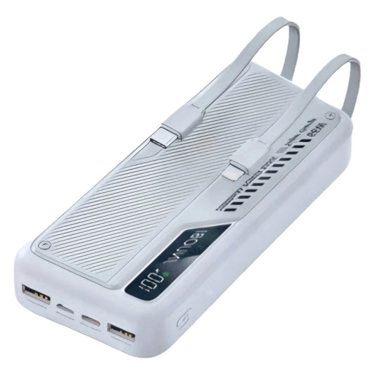 20,000 mah kendisinden lightning typec kablolu pd hızlı 66w destekli led göstergeli powerbank dy-43 - P1Q
