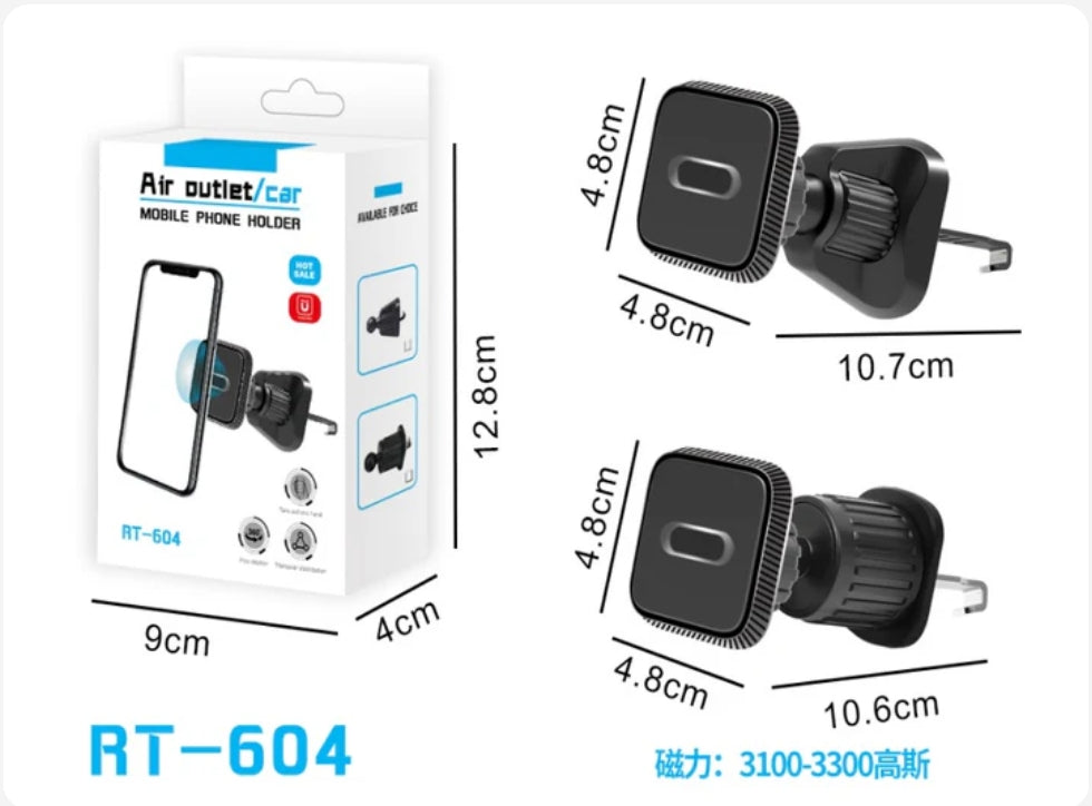 Mıknatıslı Araç İçi Telefon Tutucu Izgara Uyumlu Kancalı 360 Derece Dönebilen Telefon Tutacağı