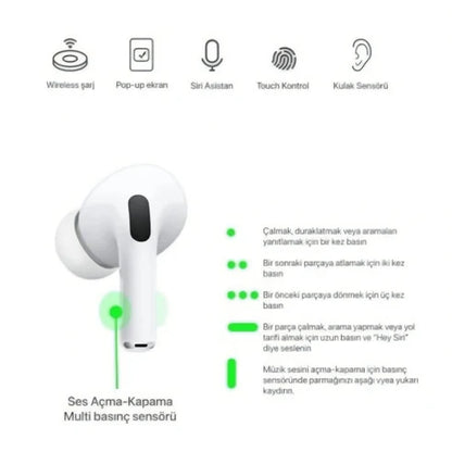 Airpods pro3 mikrofonlu kulakiçi bluetooth kulaklık