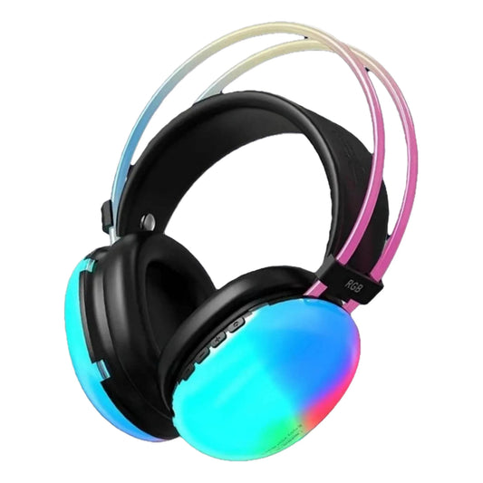 Disco pulse rgb ışıklı mikrofonlu anc 10saat pil ömürlü kafa üstü kulaklık pm860 - U1Q