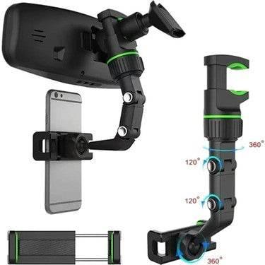 Dikiz aynaya takılan 360 derece ayarlanabilir vakumlu araç içi telefon tutucu re-03