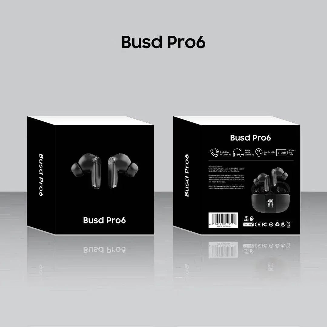 buds pro6 kulak içi 5,3v stereo mikrofonlu kulak içi dokunmatik bluetooth kulaklık