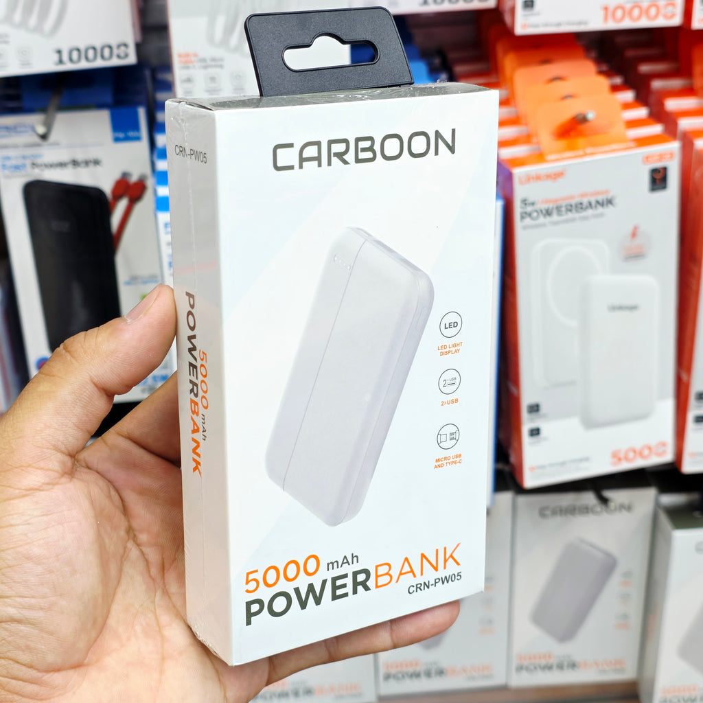 5000 mah çift usb, mikro ve typeC girişli powerbank