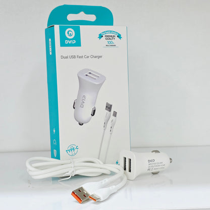 Çift USB girişli 1m kablolu araç şarj başlık seti