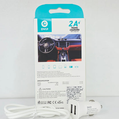 Çift USB girişli 1m kablolu araç şarj başlık seti