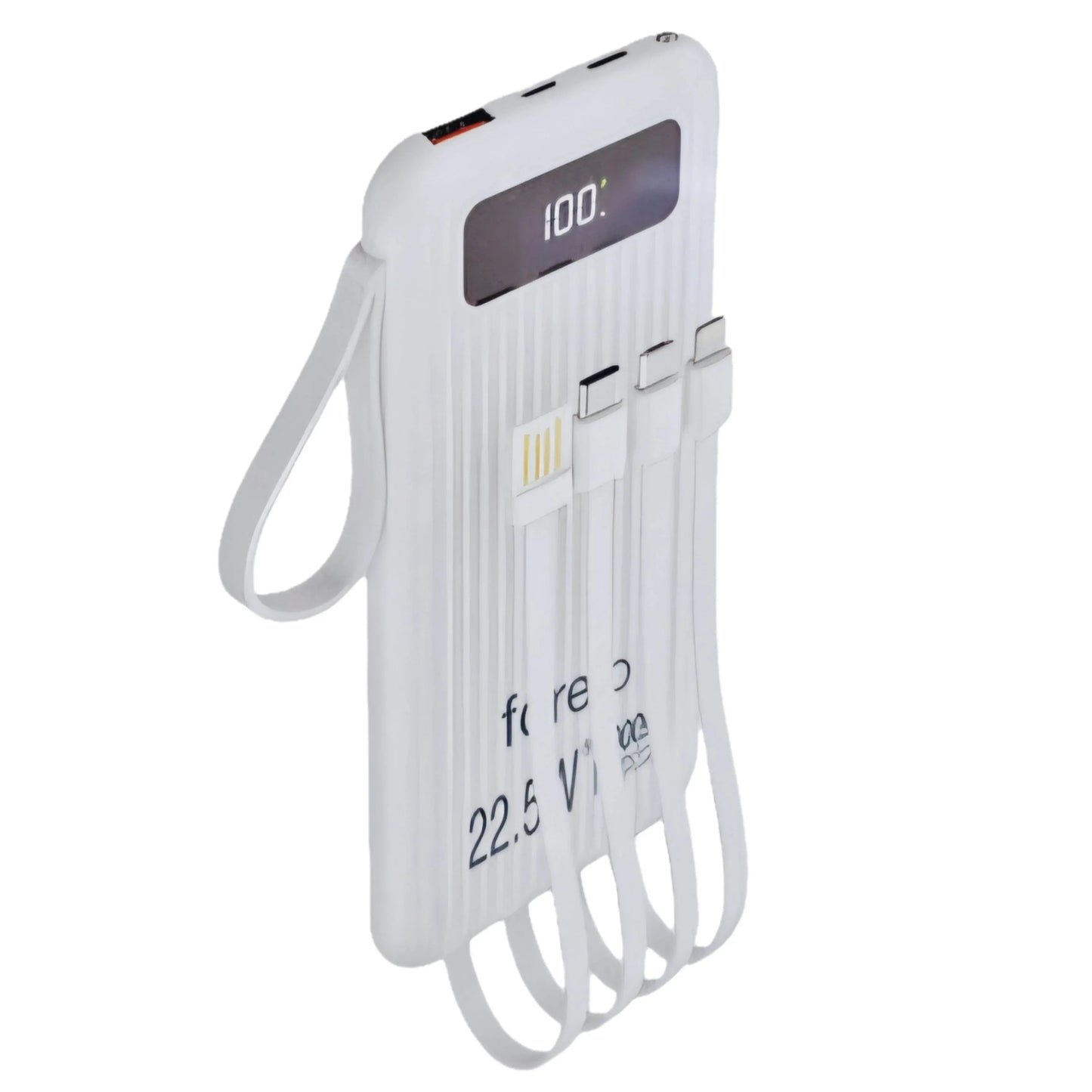 10,000 mah dahili kablolu, led göstergeli 22,5w hızlı şarj destekli taşınabilir powerbank kx-110 - P1G