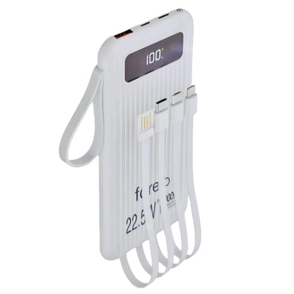 10,000 mah dahili kablolu, led göstergeli 22,5w hızlı şarj destekli taşınabilir powerbank kx-110 - P1G