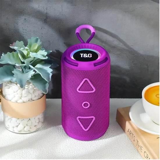 Tg-656 taşınabilir rgb led ışıklı baslı çift speakerli 1500mah 8w fm radyo sd kart usb aux destekli bluetooth hoperlör