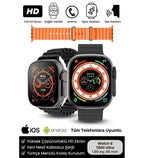 T800 ultra2 49mm 1,99” ekranlı akıllı saat – çift kordon, ios & android uyumlu