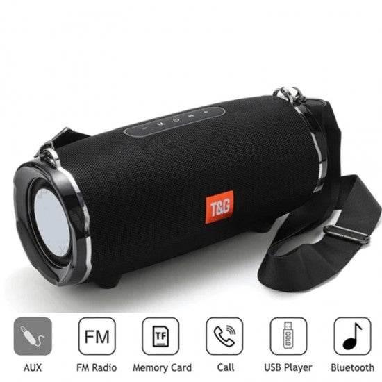 Tg-189 süper bass 14w 2400mah fm radyo sd kart usb aux destekli taşınabilir bluetooth hoperlör